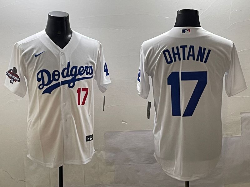 Men Los Angeles Dodgers #17 Ohtani White Game 2025 Nike MLB Jersey style 03093